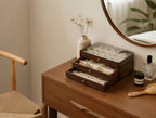Large Capacity Walnut Jewelry Box with Pull-Out Drawers | Tangle-Free Organizer for Your Entire Collection