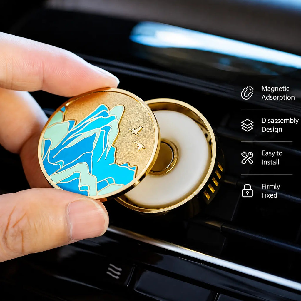 Magnetic Car Air Freshener – Elegant Vent Clip Diffuser