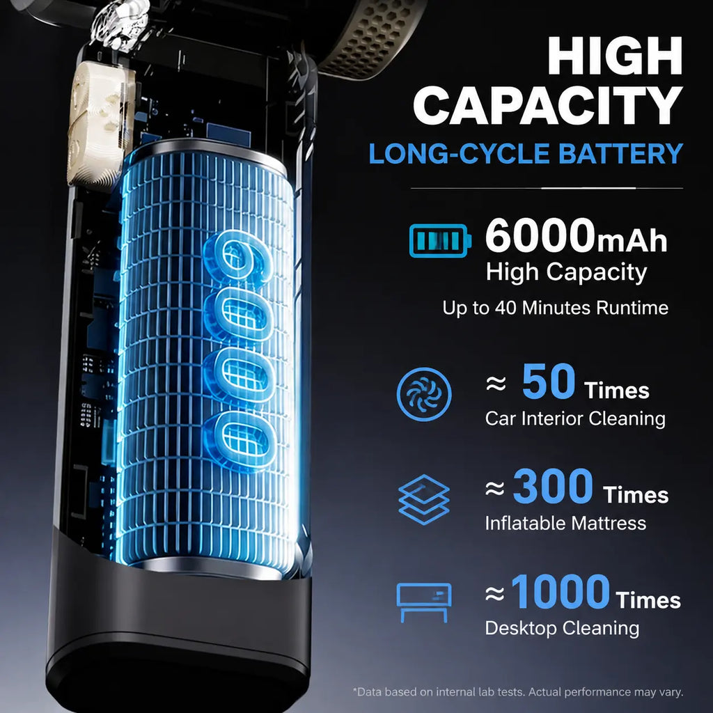2-in-1 vacuum in blower mode clearing dust from car air vents and keyboard