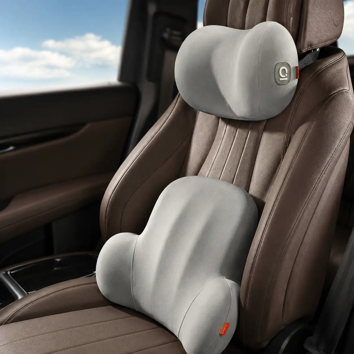 Memory foam head pillow and backrest pillow
