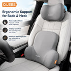 Memory Foam Car Neck Pillow and Lumbar Support Set — Ergonomic Comfort for Long Drives