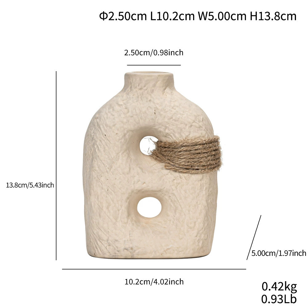 Handcrafted Earth-Glaze Ceramic Vase | Minimalist Small Bud Vase for Shelf & Table Decor