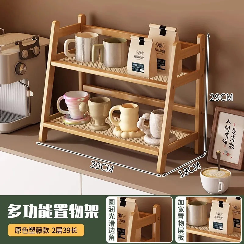 2-3 Layers Cup Holder Stand Tabletop Cup Storage Rack Tea Cup Coffee Cup Water Cup Organizer Entrance Placement Home Goods