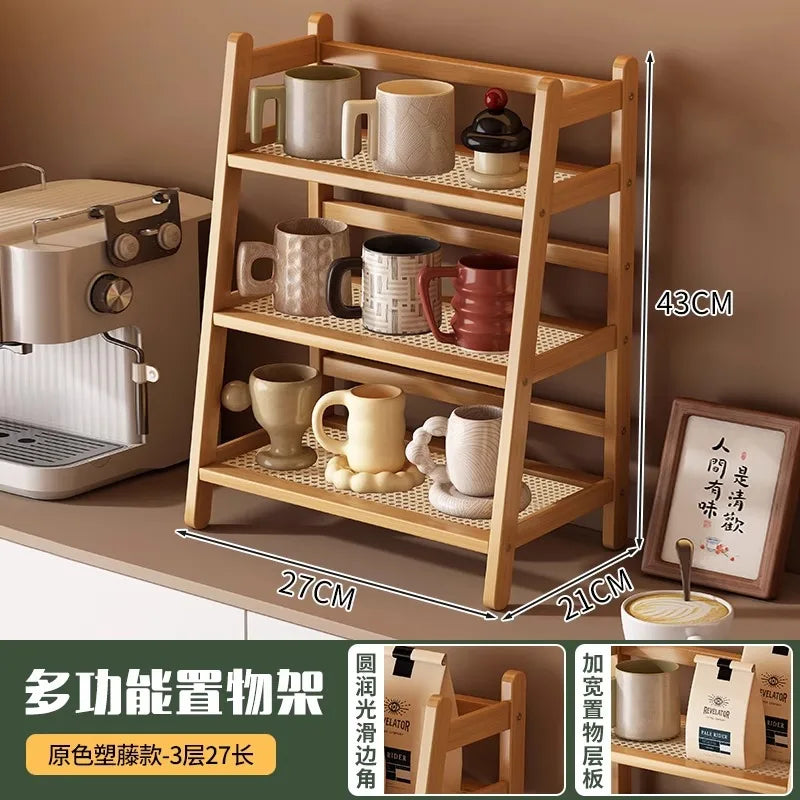 2-3 Layers Cup Holder Stand Tabletop Cup Storage Rack Tea Cup Coffee Cup Water Cup Organizer Entrance Placement Home Goods