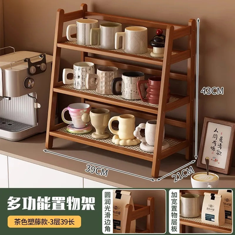 2-3 Layers Cup Holder Stand Tabletop Cup Storage Rack Tea Cup Coffee Cup Water Cup Organizer Entrance Placement Home Goods
