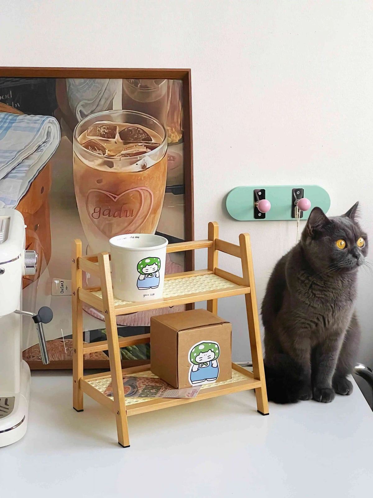 2-3 Layers Cup Holder Stand Tabletop Cup Storage Rack Tea Cup Coffee Cup Water Cup Organizer Entrance Placement Home Goods