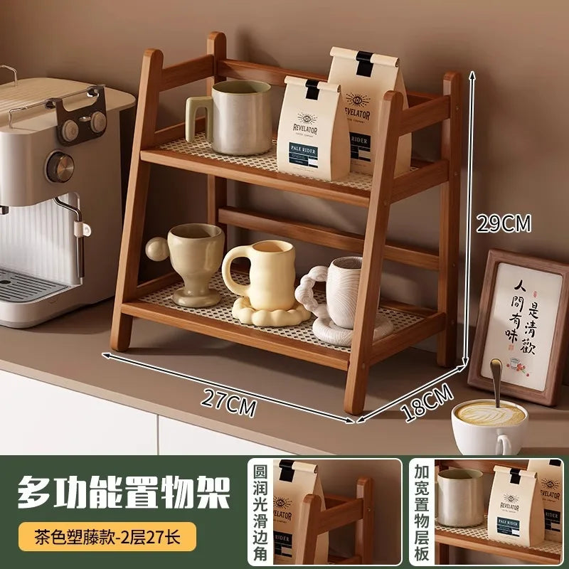 2-3 Layers Cup Holder Stand Tabletop Cup Storage Rack Tea Cup Coffee Cup Water Cup Organizer Entrance Placement Home Goods