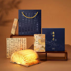 Folding Book Lamp — Magnetic LED Night Light, Portable Wooden Reading Lamp